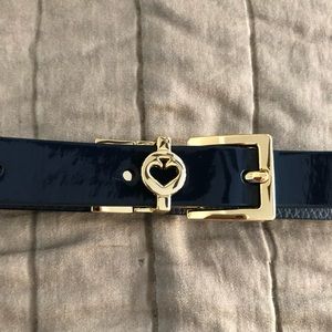 Kate Spade Navy Patent Leather Belt - Size Large